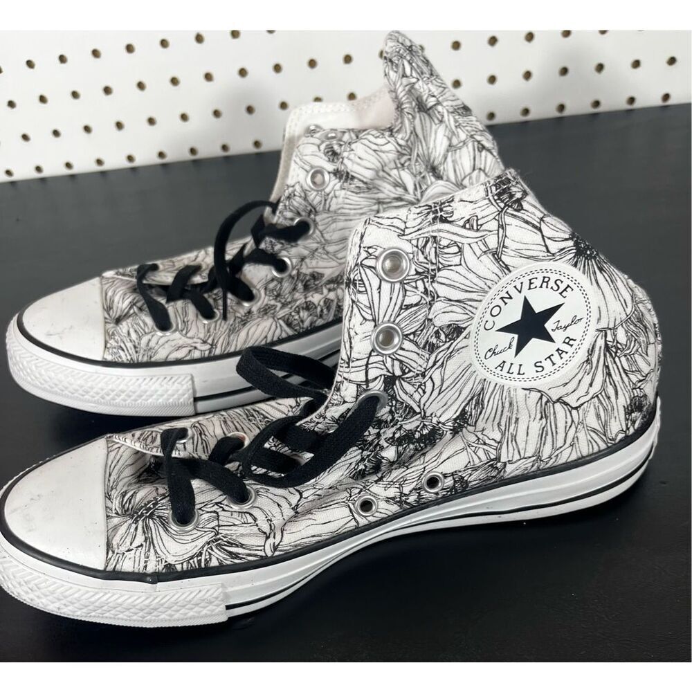Converse chuck Taylor floral print sneakers size 6